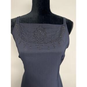 Vintage 90s Y2k Womens Maxi Dress Homecoming Beaded Sz 12 USA Formal Bridesmaid